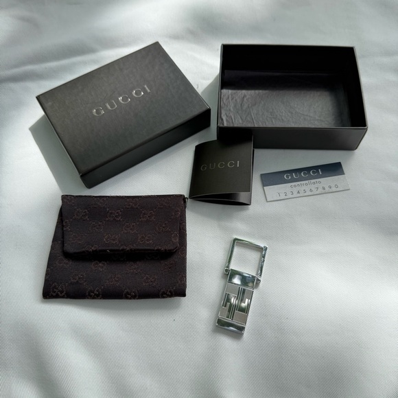 Gucci GUCCI Double G Keychain Key Ring Silver 925 Made in Italy 48 grams - Picture 1 of 11